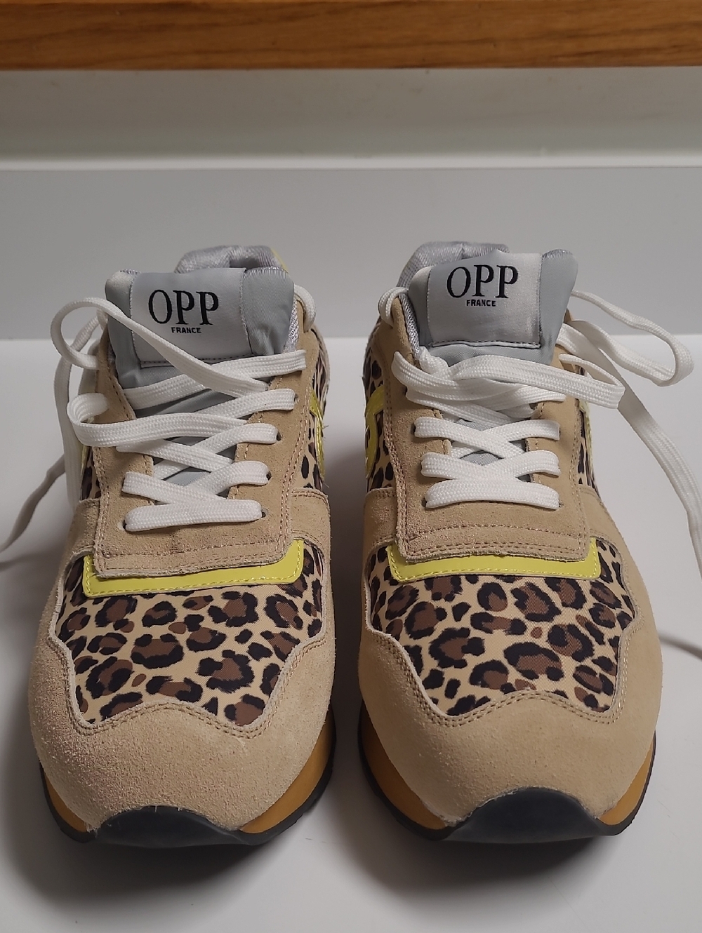 OPP Walking Time Leopard Print Lace-Up Sneakers - Size 11 (EU-43)